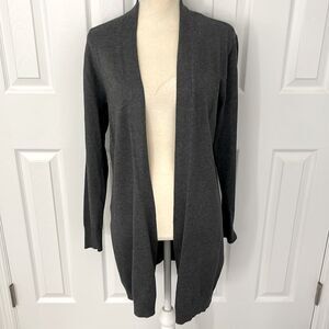 COCOBLEU Open Charcoal Grey Cardigan with detailed open back size SMALL